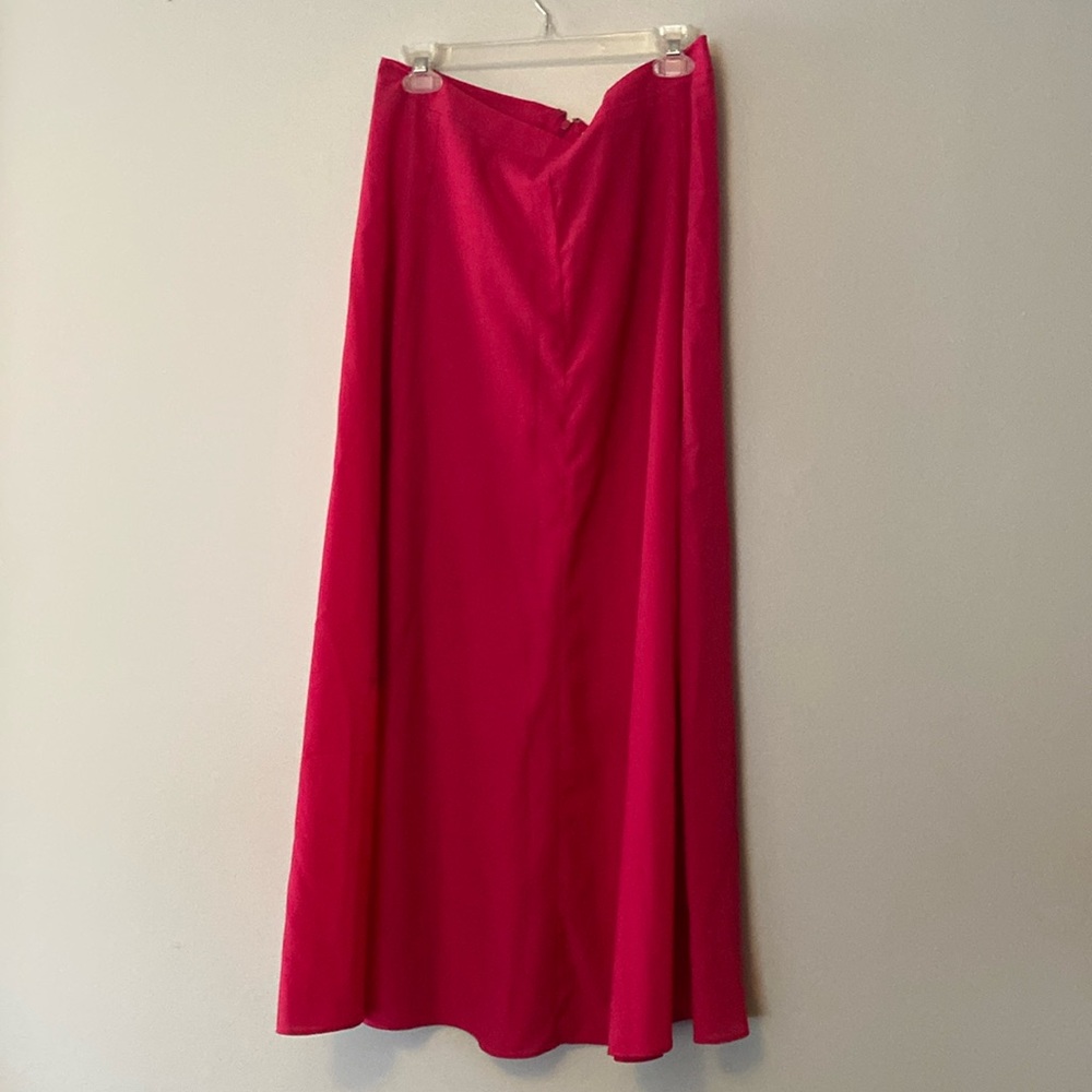 Long pink skirt with lining..nicely fitting size 10